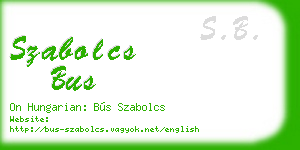 szabolcs bus business card